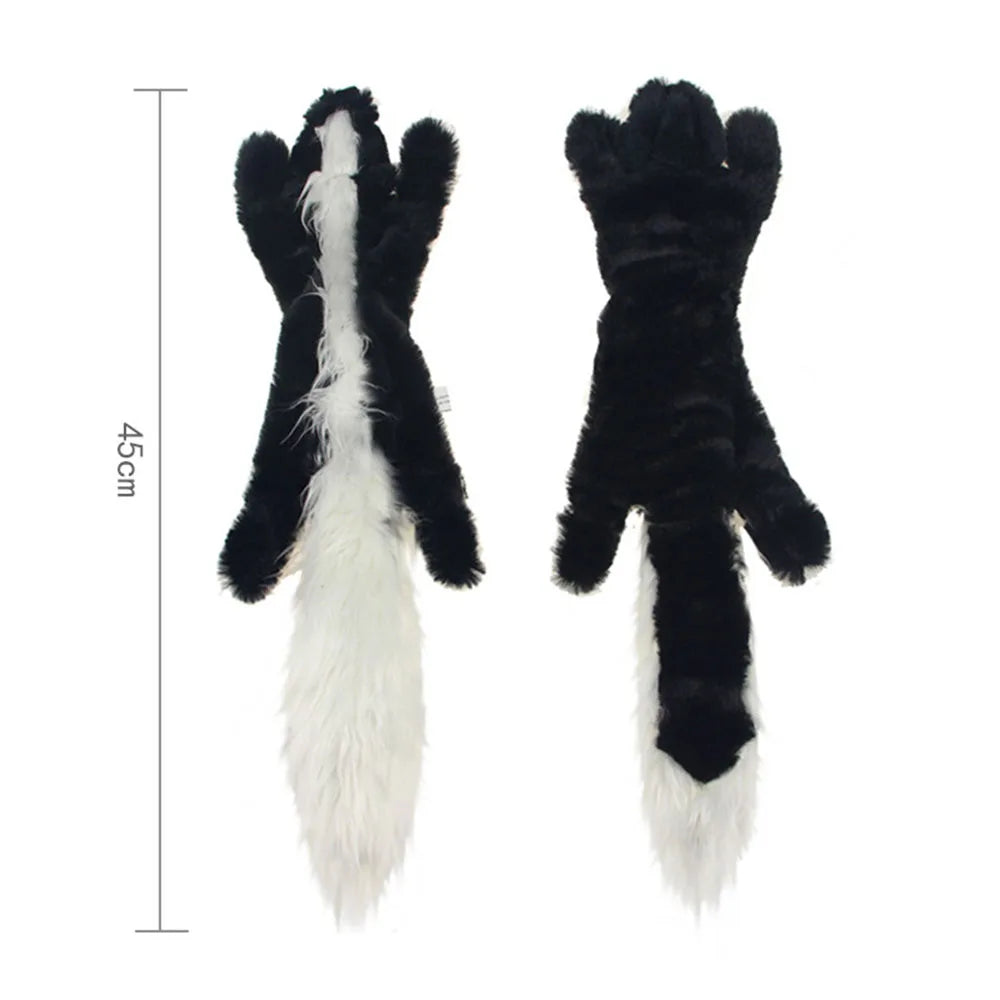 Funny Stuffingless Animal Dog Toy ā Durable Plush Squeaky Chew Toy with Crinkle Sounds for Dogs & Puppies