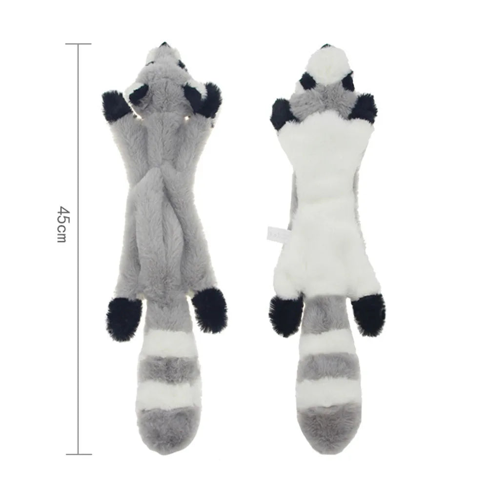 Funny Stuffingless Animal Dog Toy ā Durable Plush Squeaky Chew Toy with Crinkle Sounds for Dogs & Puppies