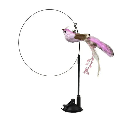 Interactive Peacock Cat Wand Toy