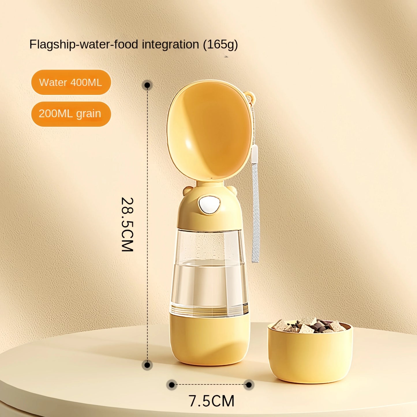 Portable 2-in-1 Pet Water Bottle & Snack Cup