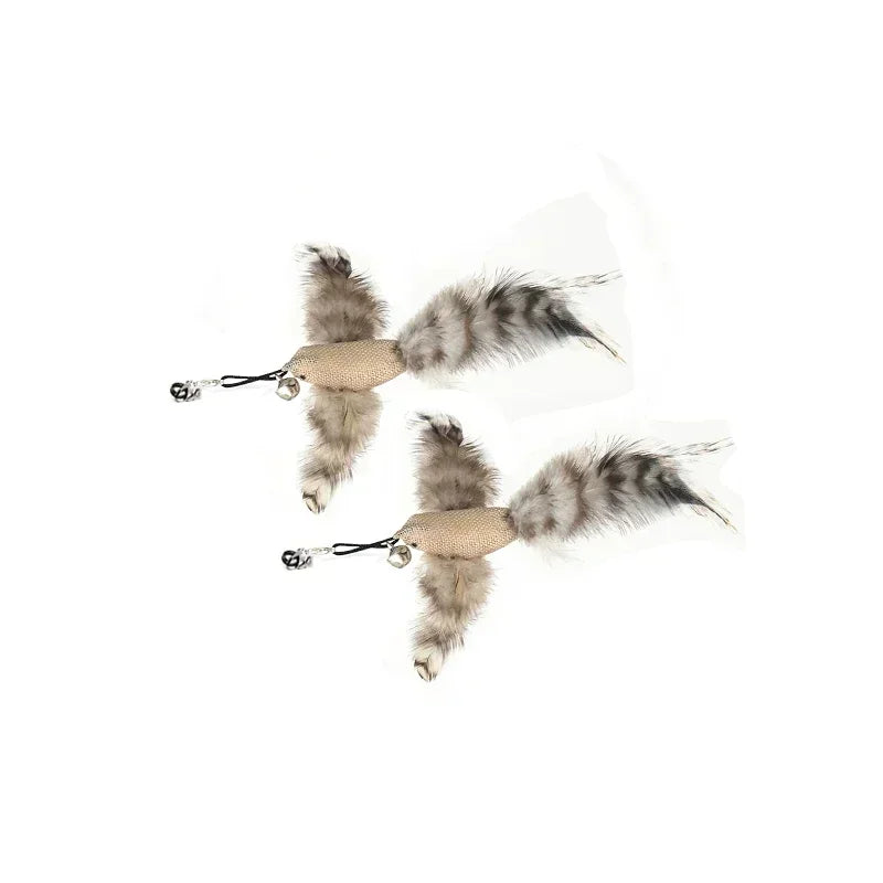 Interactive Peacock Cat Wand Toy