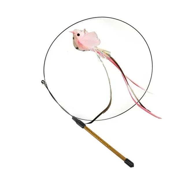 Interactive Peacock Cat Wand Toy
