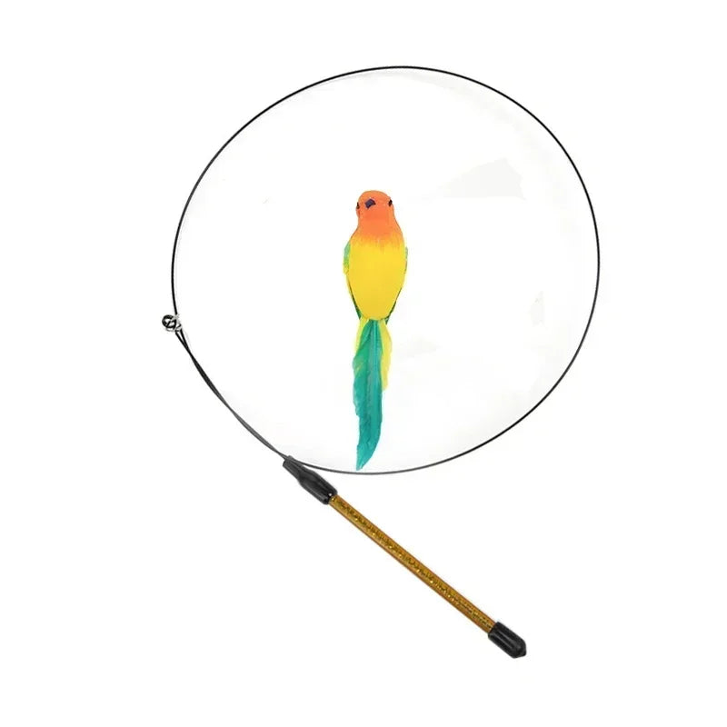 Interactive Peacock Cat Wand Toy