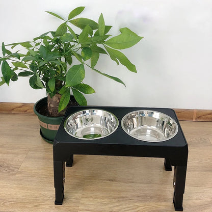 Adjustable Elevated Dog Feeder – Ergonomic Double Bowl Stand for All Breeds