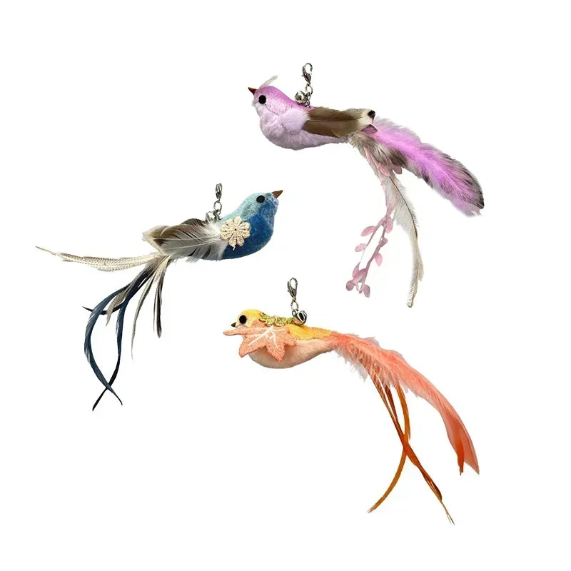 Interactive Peacock Cat Wand Toy