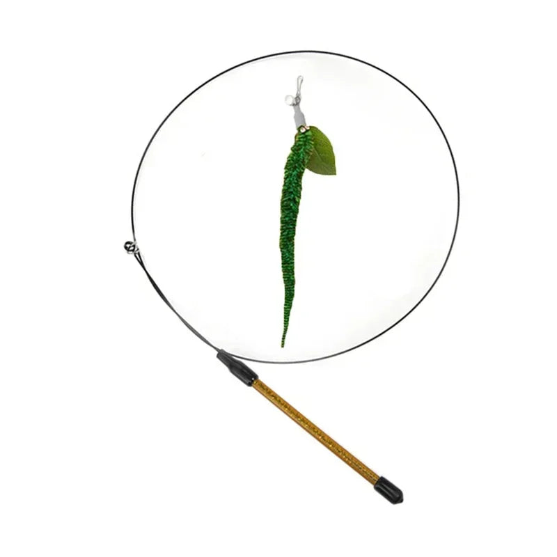 Interactive Peacock Cat Wand Toy
