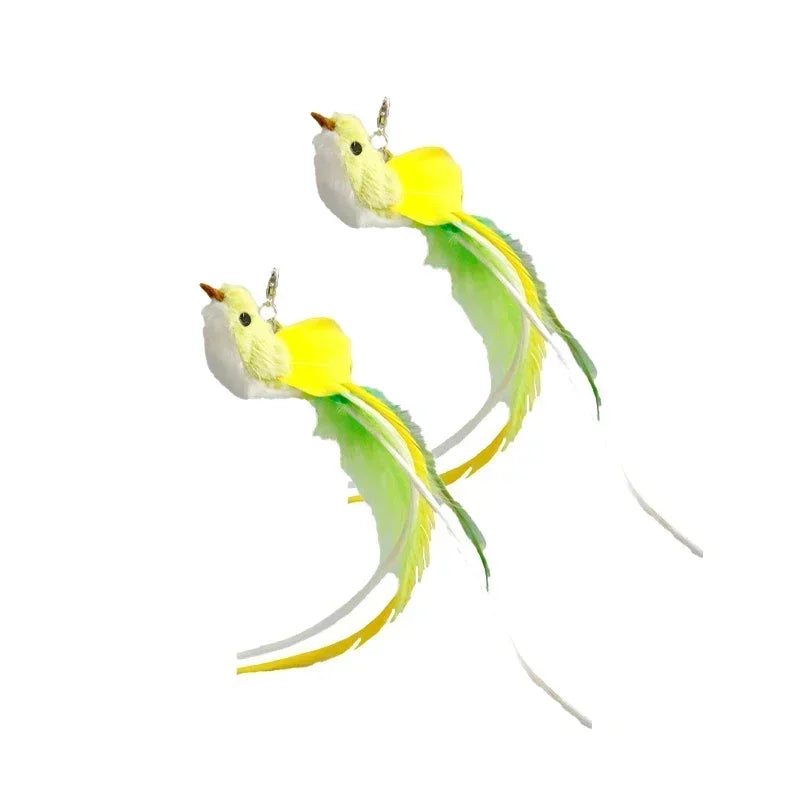Interactive Peacock Cat Wand Toy