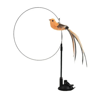 Interactive Peacock Cat Wand Toy