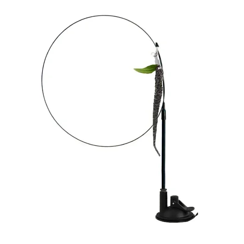 Interactive Peacock Cat Wand Toy