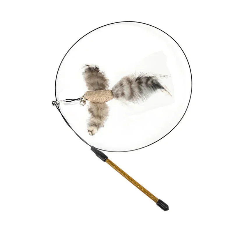 Interactive Peacock Cat Wand Toy