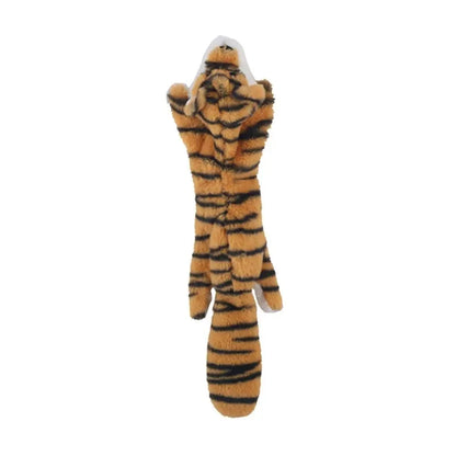 Funny Stuffingless Animal Dog Toy – Durable Plush Squeaky Chew Toy with Crinkle Sounds for Dogs & Puppies