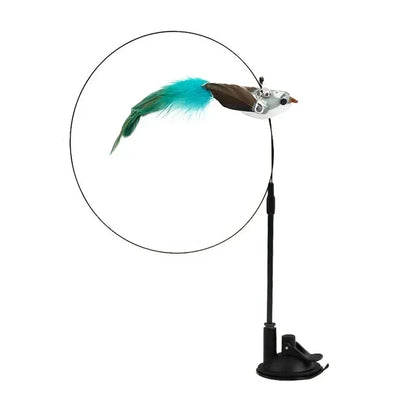 Interactive Peacock Cat Wand Toy