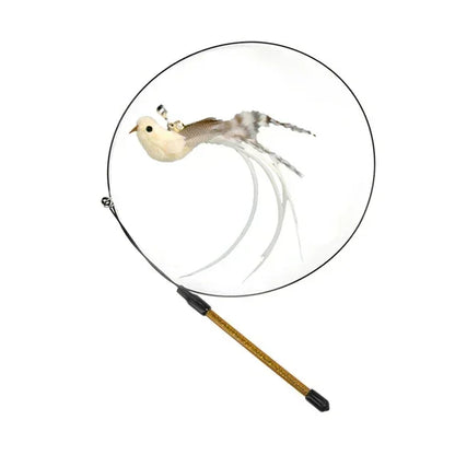 Interactive Peacock Cat Wand Toy