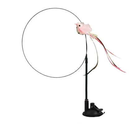 Interactive Peacock Cat Wand Toy
