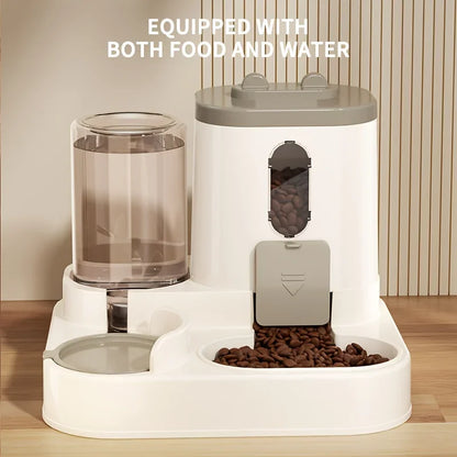 2-in-1 Automatic Pet Feeder & Water Dispenser for Cats & Small Dogs