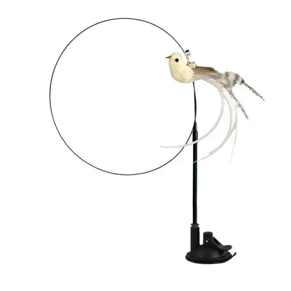 Interactive Peacock Cat Wand Toy