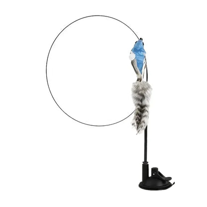 Interactive Peacock Cat Wand Toy