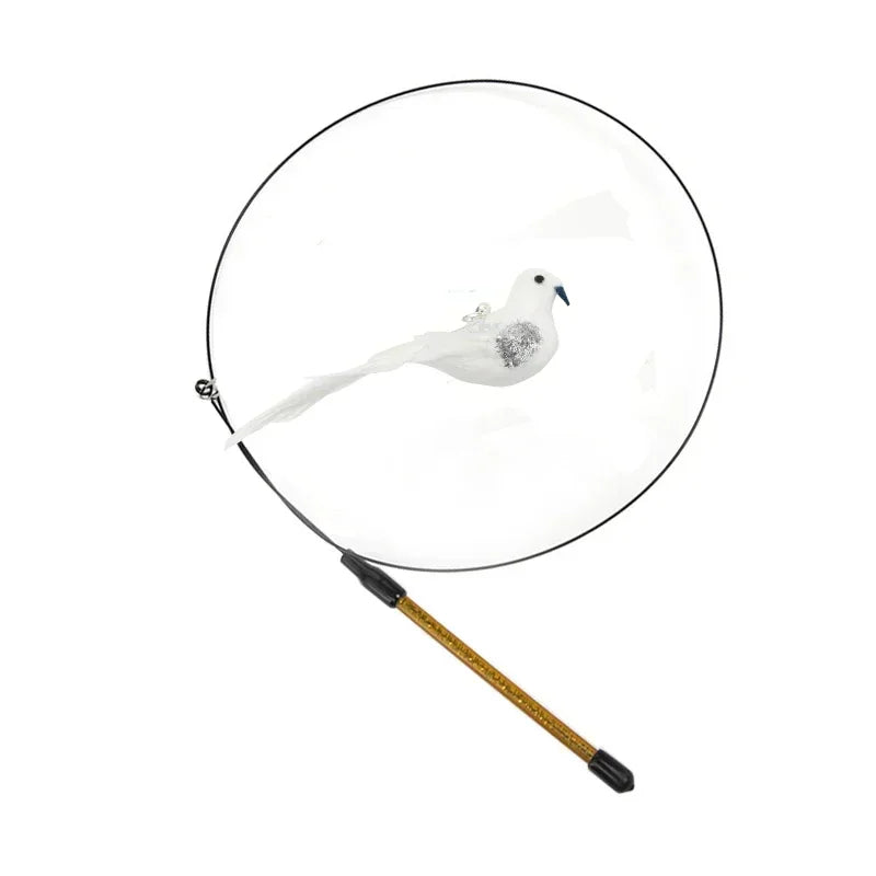 Interactive Peacock Cat Wand Toy