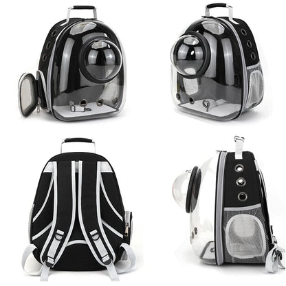 Space Capsule Pet Backpack – Transparent, Breathable (Cats & Small Dogs)