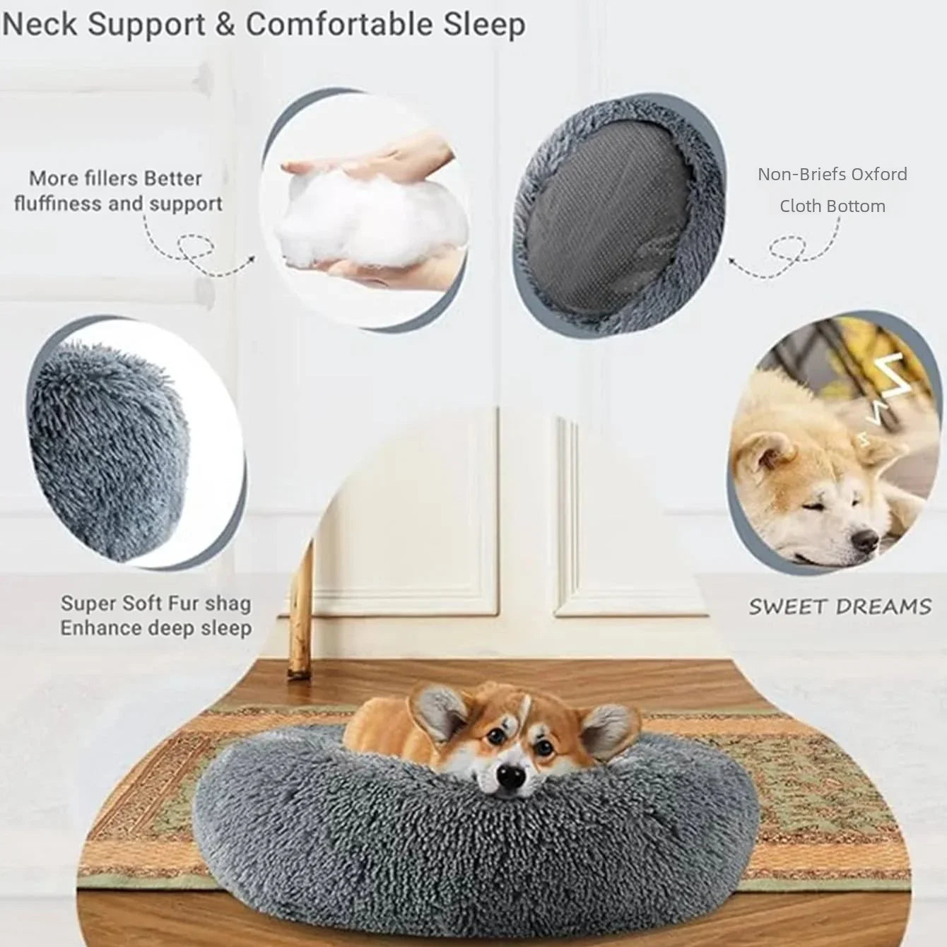 SnuggleNest Plush Pet Bed