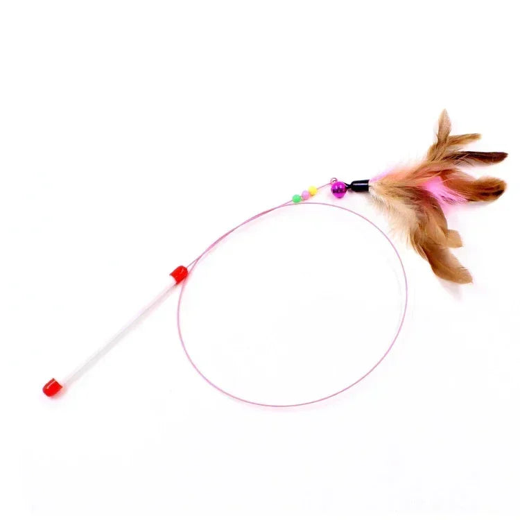 Interactive Peacock Cat Wand Toy