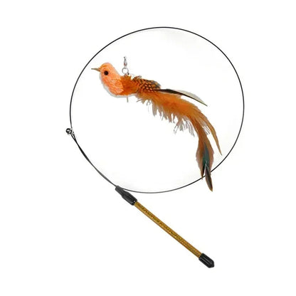 Interactive Peacock Cat Wand Toy