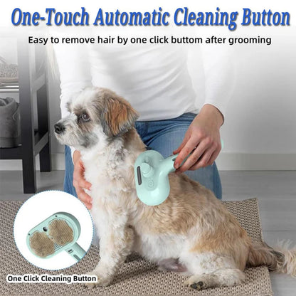 Steam Spray Dog & Cat Grooming Brush – 3-in-1 Mist & De-Shedding