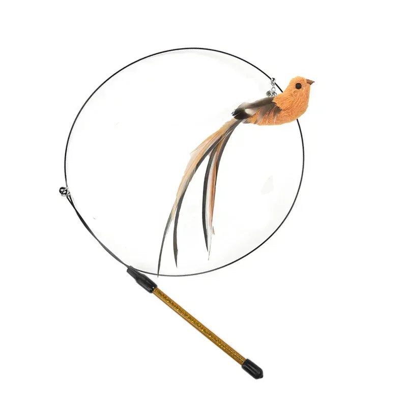 Interactive Peacock Cat Wand Toy