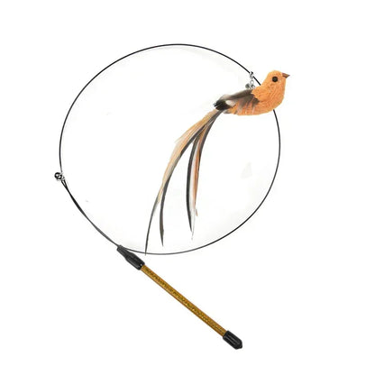 Interactive Peacock Cat Wand Toy