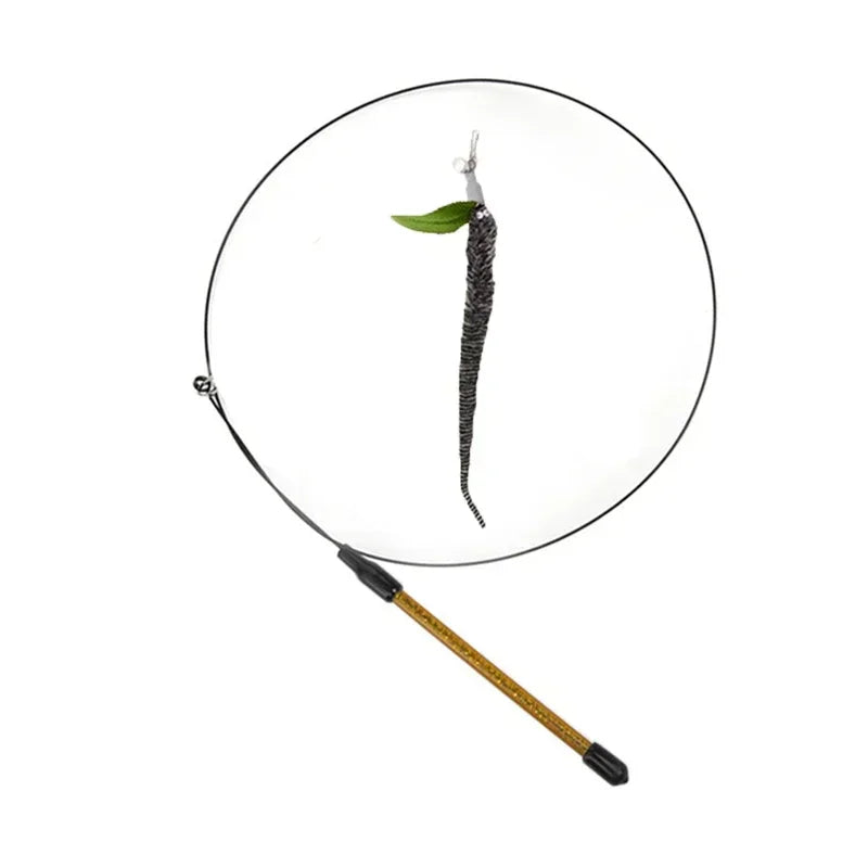 Interactive Peacock Cat Wand Toy