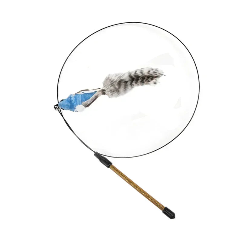 Interactive Peacock Cat Wand Toy