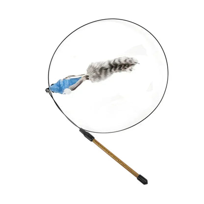 Interactive Peacock Cat Wand Toy