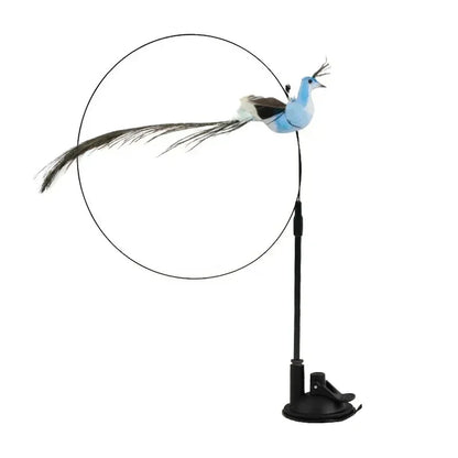Interactive Peacock Cat Wand Toy