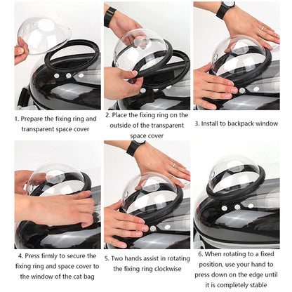 Space Capsule Pet Backpack – Transparent, Breathable (Cats & Small Dogs)