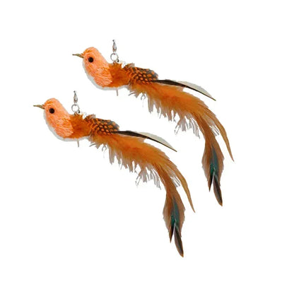 Interactive Peacock Cat Wand Toy