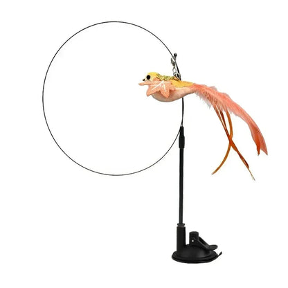Interactive Peacock Cat Wand Toy