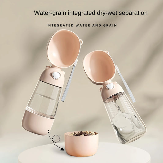 Portable 2-in-1 Pet Water Bottle & Snack Cup