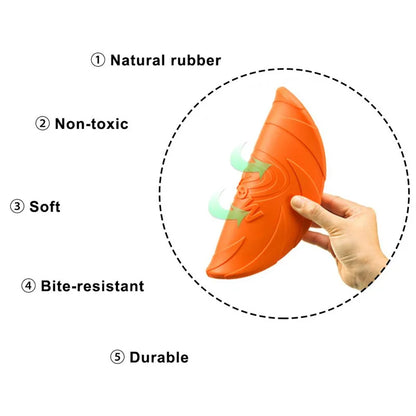 OUZEY Bite-Resistant Flying Disc – Durable Dog Toy for Outdoor Training & Interactive Play
