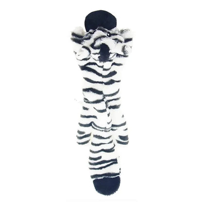 Funny Stuffingless Animal Dog Toy – Durable Plush Squeaky Chew Toy with Crinkle Sounds for Dogs & Puppies