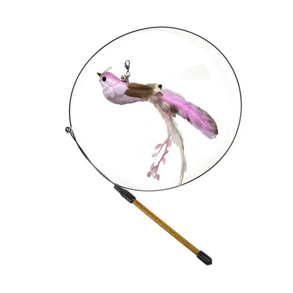 Interactive Peacock Cat Wand Toy