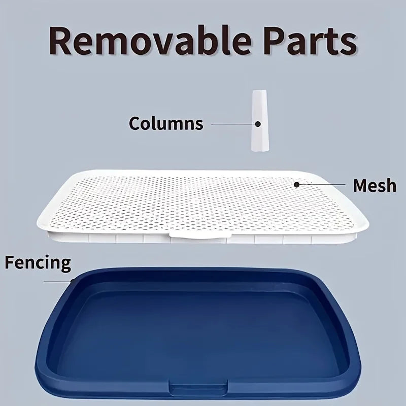 Reusable Indoor Dog Potty Tray with Removable Mesh Grid