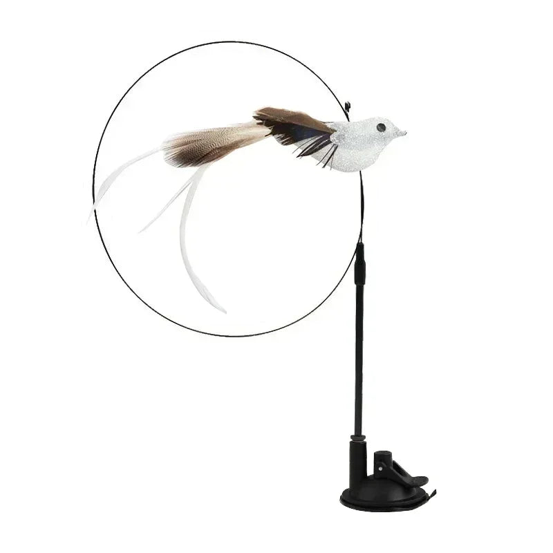 Interactive Peacock Cat Wand Toy