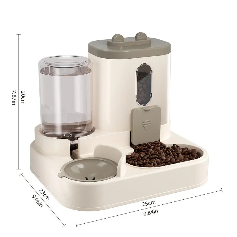 2-in-1 Automatic Pet Feeder & Water Dispenser for Cats & Small Dogs