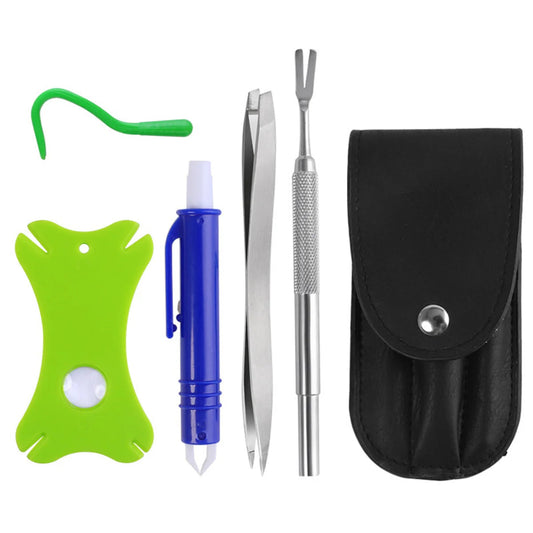 Pet Tick Remover Kit – 4-in-1 Flea, Tick & Lice Removal Tools with Travel Case for Dogs & Cats
