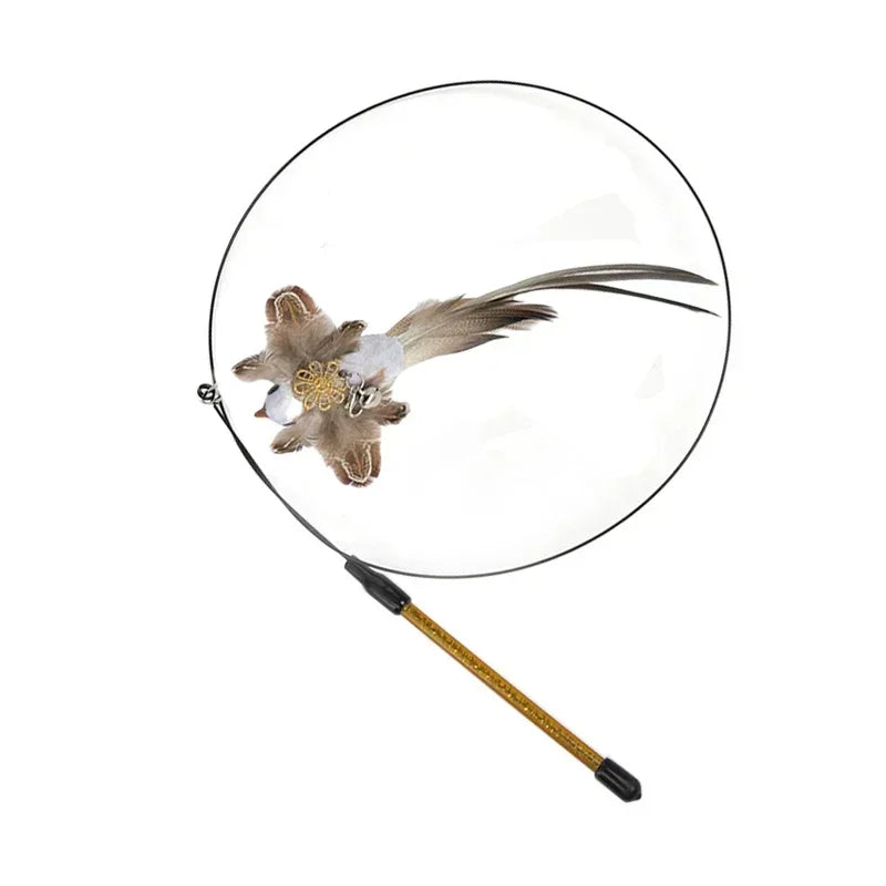 Interactive Peacock Cat Wand Toy