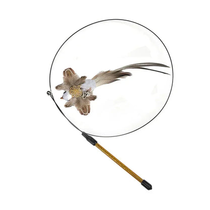 Interactive Peacock Cat Wand Toy