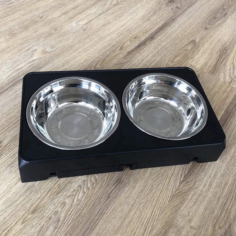 Adjustable Elevated Dog Feeder – Ergonomic Double Bowl Stand for All Breeds