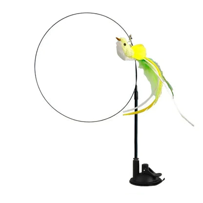 Interactive Peacock Cat Wand Toy