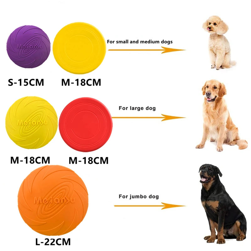 OUZEY Bite-Resistant Flying Disc – Durable Dog Toy for Outdoor Training & Interactive Play