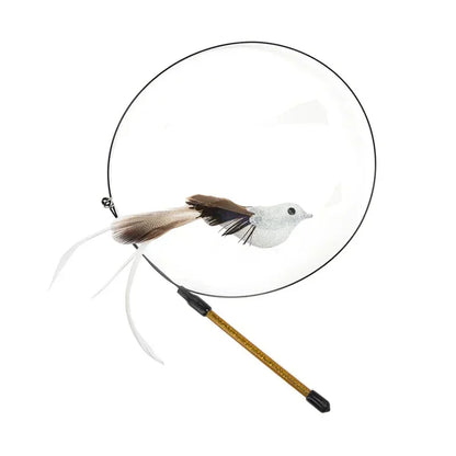 Interactive Peacock Cat Wand Toy